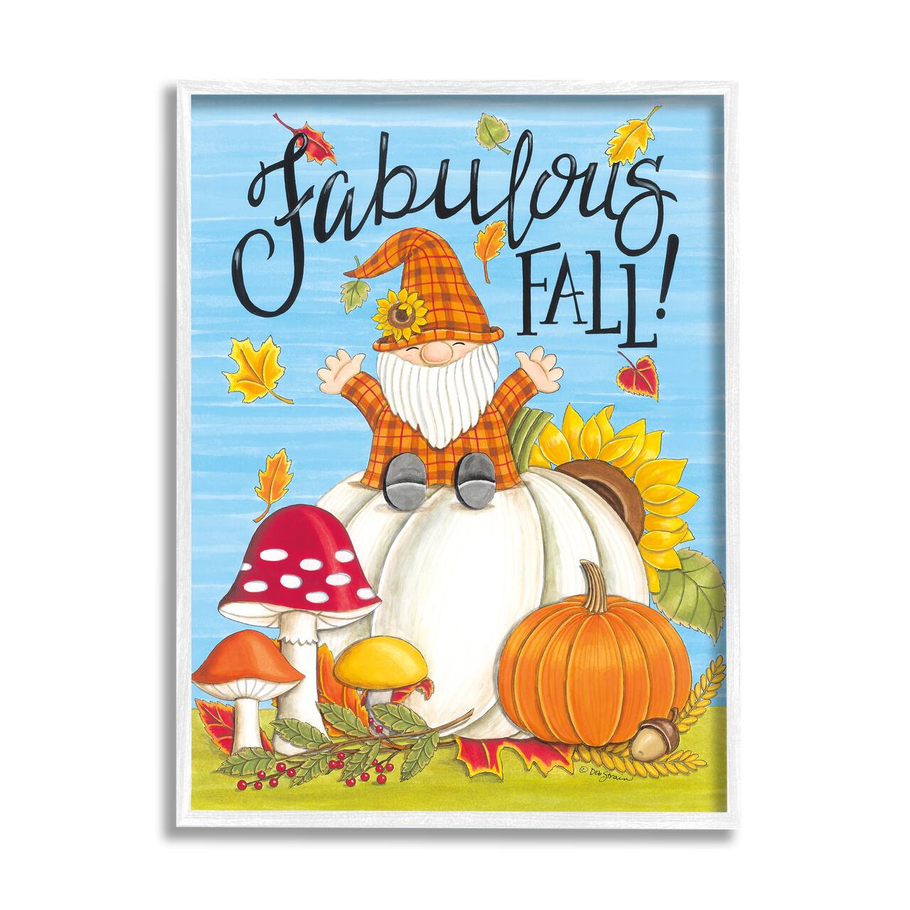 Stupell Industries Fabulous Fall Gnome Framed Giclee Art